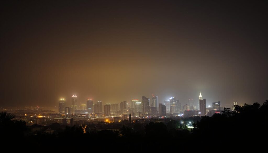 Contaminación lumínica, una ciudad llena de luces